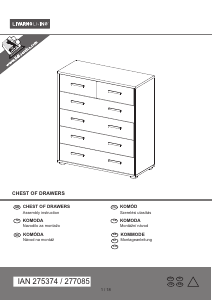 Hướng dẫn sử dụng Livarno IAN 277085 Tủ ngăn kéo