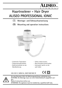 Handleiding Aliseo Professional Ionic Haardroger