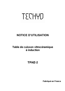 Mode d’emploi Techyo TPI4Z-2 Table de cuisson