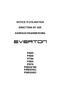 Mode d’emploi Everton PI604 Table de cuisson