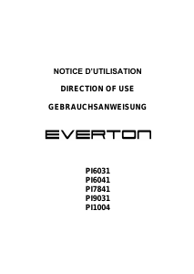 Mode d’emploi Everton PI7841 Table de cuisson