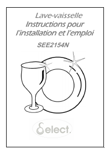 Mode d’emploi Select SEE2154N Lave-vaisselle