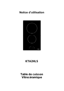 Mode d’emploi Kontact KTA2HLS Table de cuisson