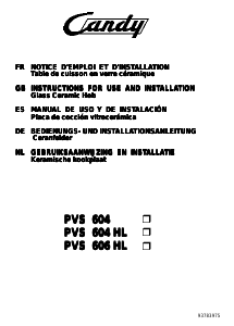 Manual de uso Candy PVS604X Placa