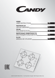 Руководство Candy PVL64SGN Варочная поверхность