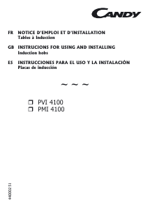 Mode d’emploi Candy PVI4001N Table de cuisson