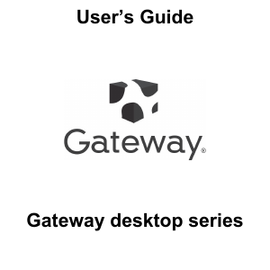 Manual Gateway SX2110 Desktop Computer