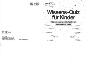 Bedienungsanleitung Noris Wissensquiz für Kinder