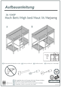 Manual de uso Mister Bed 36-1040P Aeroplane Cama alta