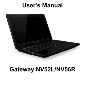 Manual de uso Gateway NV52L Portátil