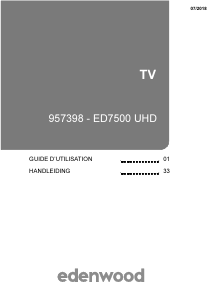 Mode d’emploi Edenwood ED7500UHD Téléviseur LED