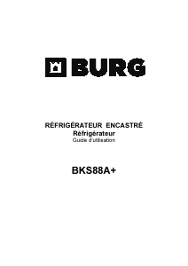 Mode d’emploi Burg BKS88A+ Réfrigérateur