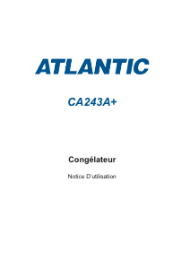 Mode d’emploi Atlantic CA243A+ Congélateur