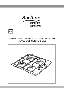 Mode d’emploi Surfline SP4GB2 Table de cuisson