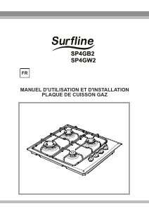 Mode d’emploi Surfline SP4GW2 Table de cuisson