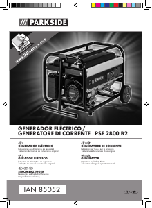 Manual Parkside PSE 2800 B2 Gerador