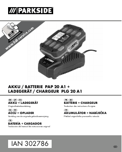 Manual de uso Parkside IAN 302786 Cargador de batería