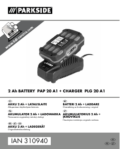 Bruksanvisning Parkside IAN 310940 Batteriladdare