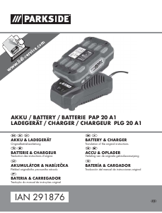 Manual de uso Parkside IAN 291876 Cargador de batería