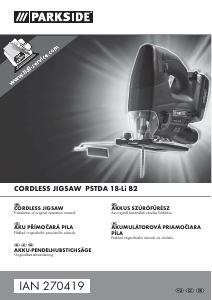 Manual Parkside PSTDA 18-Li B2 Jigsaw