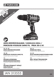 Mode d’emploi Parkside IAN 313555 Perceuse visseuse