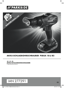 Bedienungsanleitung Parkside IAN 277291 Bohrschrauber