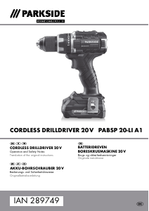 Manual Parkside IAN 289749 Drill-Driver