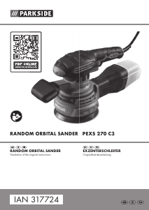 Manual Parkside PEXS 270 C3 Random Orbital Sander