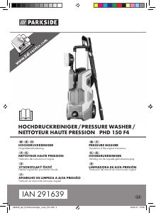 Bedienungsanleitung Parkside PHD 150 F4 Hochdruckreiniger