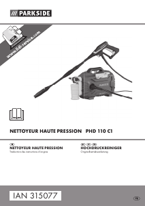 Mode d’emploi Parkside PHD 110 C1 Nettoyeur haute pression
