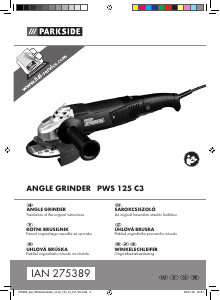 Manual Parkside PWS 125 C3 Angle Grinder