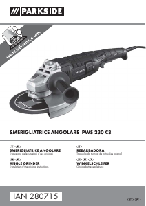 Manual Parkside PWS 230 C3 Angle Grinder