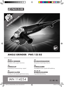 Manual Parkside IAN 114254 Angle Grinder