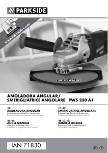 Manual Parkside IAN 71830 Angle Grinder