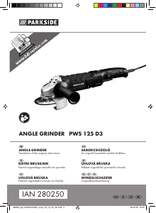 Manual Parkside PWS 125 D3 Angle Grinder