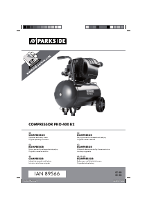 Bedienungsanleitung Parkside IAN 89566 Kompressor
