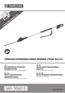 Handleiding Parkside PTHSA 20-Li A1 Heggenschaar