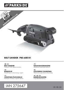 Manual Parkside IAN 275647 Belt Sander