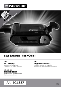 Manual Parkside PBS 900 B1 Belt Sander