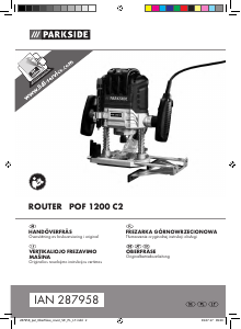 Vadovas Parkside POF 1200 C2 Įleidžiamoji freza