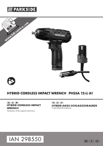 Manual Parkside PHSSA 12-Li A1 Impact Wrench