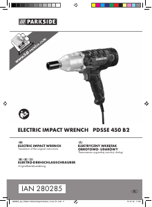 Manual Parkside PDSSE 450 B2 Impact Wrench