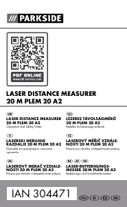 Návod Parkside PLEM 20 A2 Laserový merač vzdialenosti