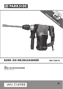 Brugsanvisning Parkside PBH 1500 F6 Borehammer
