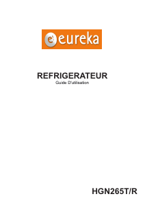 Mode d’emploi Eureka HGN265T/R Réfrigérateur