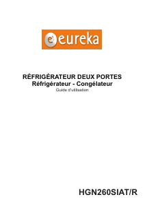 Mode d’emploi Eureka HGN260SIAT/R Réfrigérateur combiné