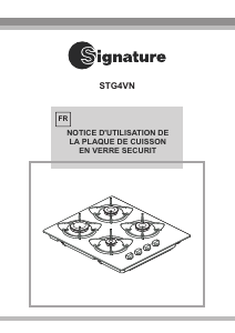 Mode d’emploi Signature STG4VN Table de cuisson