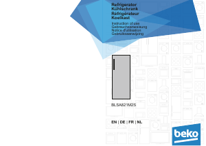 Manual BEKO BLSA821M2S Refrigerator