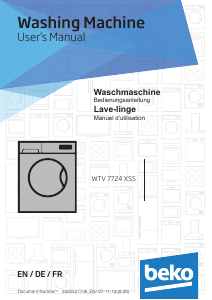 Handleiding BEKO WTV 7724 XSS Wasmachine