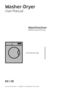 Manual BEKO HTV 8734 XS0 Washer-Dryer